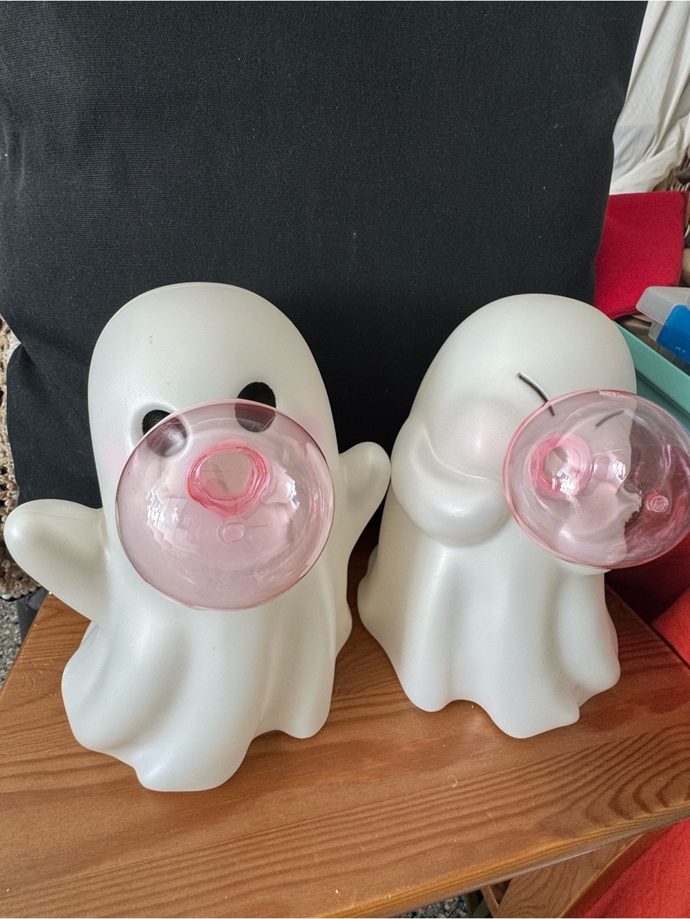 Cute Ghost Night Lights with Pink Bubble Shades